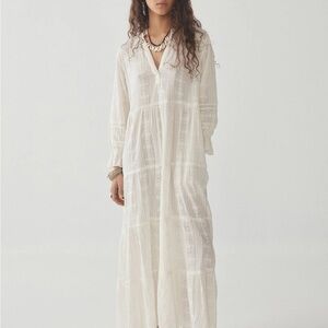 Maison Hotel White Maxi Dress NWT
